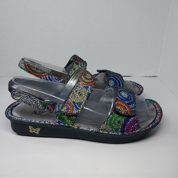 Alegria VERONA Bullseye Women EU 39 US 8.5 Multicolor Strappy Adjustable VER-387 - Picture 5 of 12